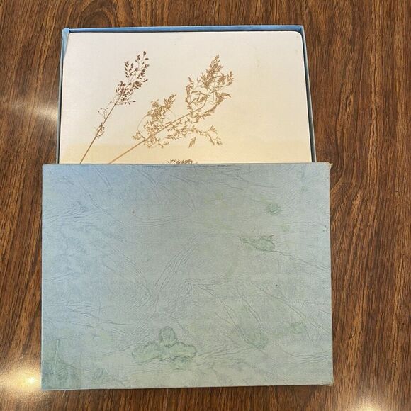 Adsum Of England Placemats Vtg Lot Of 6 English Grasses With Box 7x9” - Picture 12 of 12